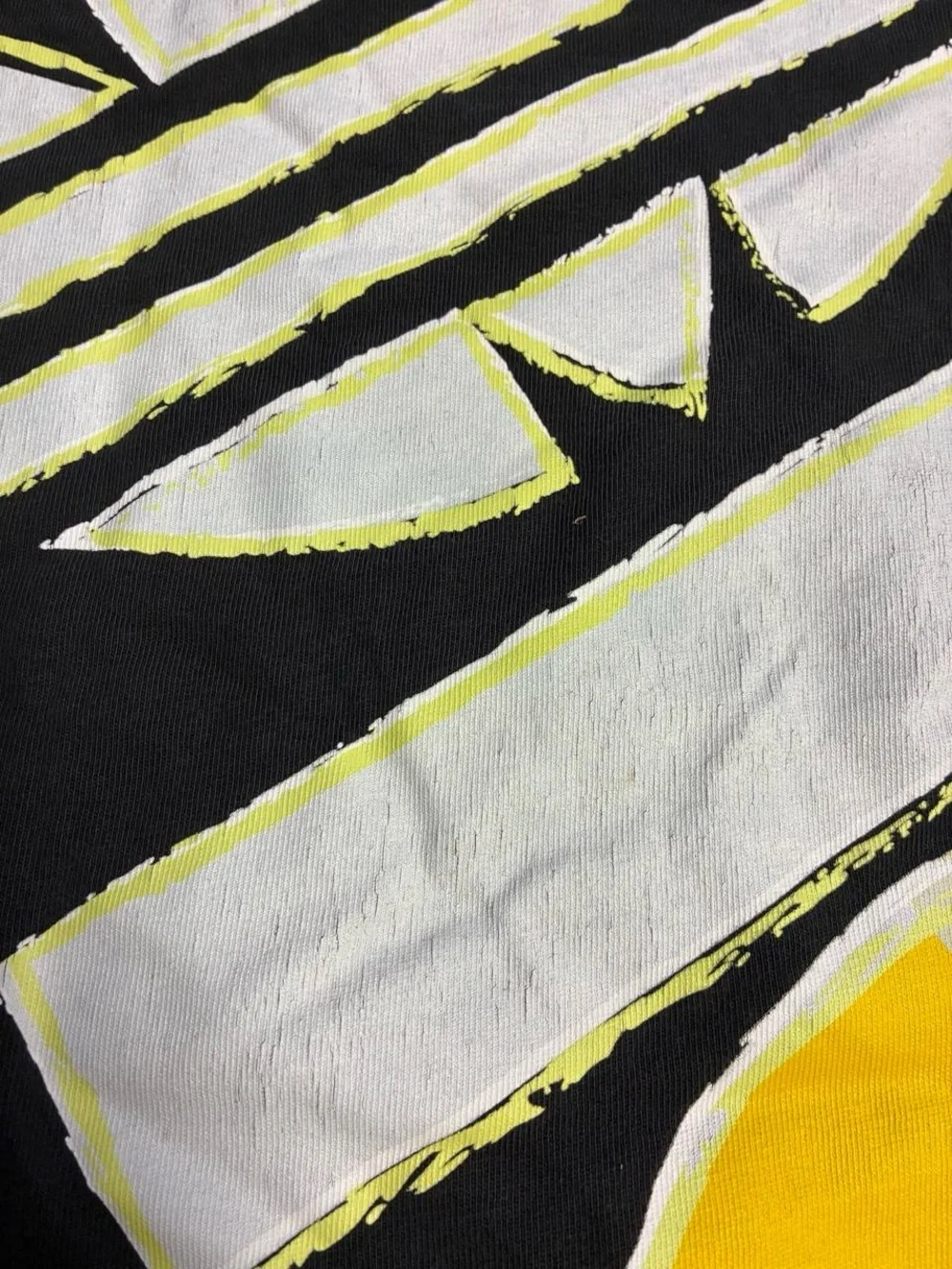 Adidas Originals Trefoil Graphic T Shirt Black Yellow White Y2K